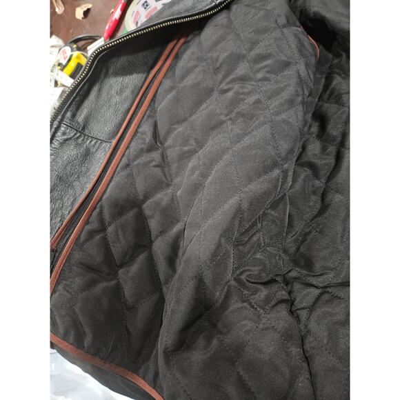 Vintage Wilsons M. Julian Leather Men's Jacket XL Thinsulate Insulation Black - Picture 14 of 16